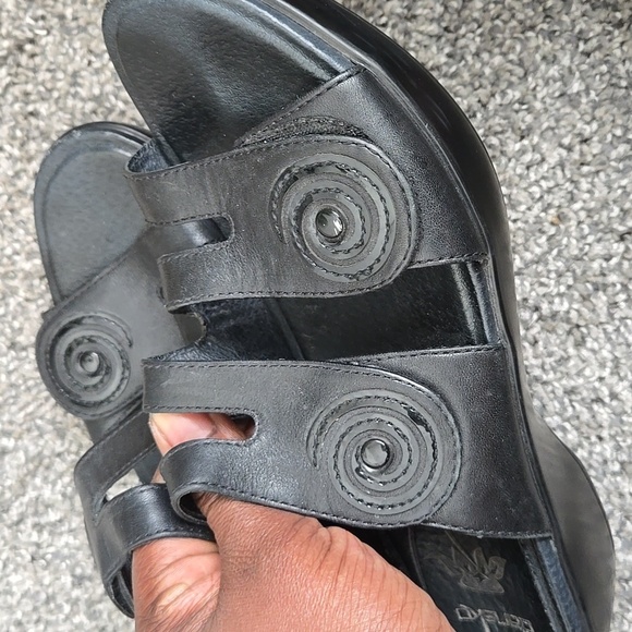 Dansko Black Slide Clog Mule  Sandals with Wide Straps Summer Shoes - Picture 8 of 8